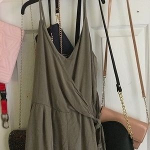 Olive green wrapped jumper